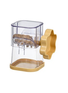Manual Nut Chopper/Grinder/Crusher, Transparent Dried Fruit Crusher, Multifunctional Portable Nut Grinding Tool, Manual Chocolate Masher, 360 Degree Rotating Handle Kitchen Accessories (Ginger Yellow)
