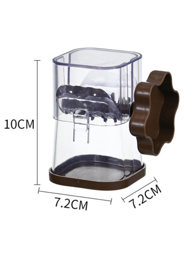 Generic - Manual Nut Chopper/Grinder/Crusher, Transparent Dried Fruit Crusher, Multifunctional Portable Nut Grinding Tool, Manual Chocolate Masher, 360 Degree Rotating Handle Kitchen Accessories (Ginger Yellow) - Image 1