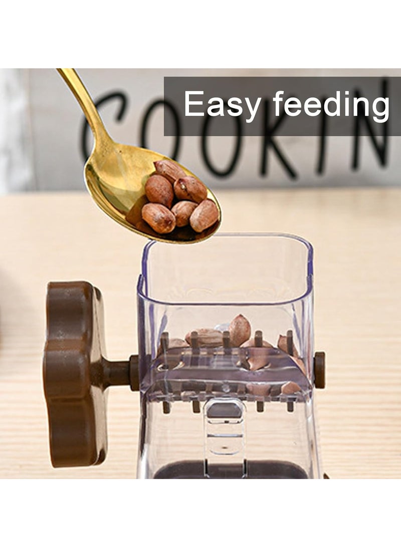 Generic - Manual Nut Chopper/Grinder/Crusher, Transparent Dried Fruit Crusher, Multifunctional Portable Nut Grinding Tool, Manual Chocolate Masher, 360 Degree Rotating Handle Kitchen Accessories (Ginger Yellow) - Image 1