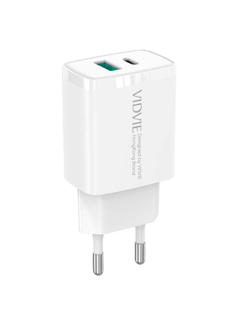 Vidvie - VIDVIE Model PLE243 Fast Charging USB-A with 20W Lightning Cable - White - Image 1