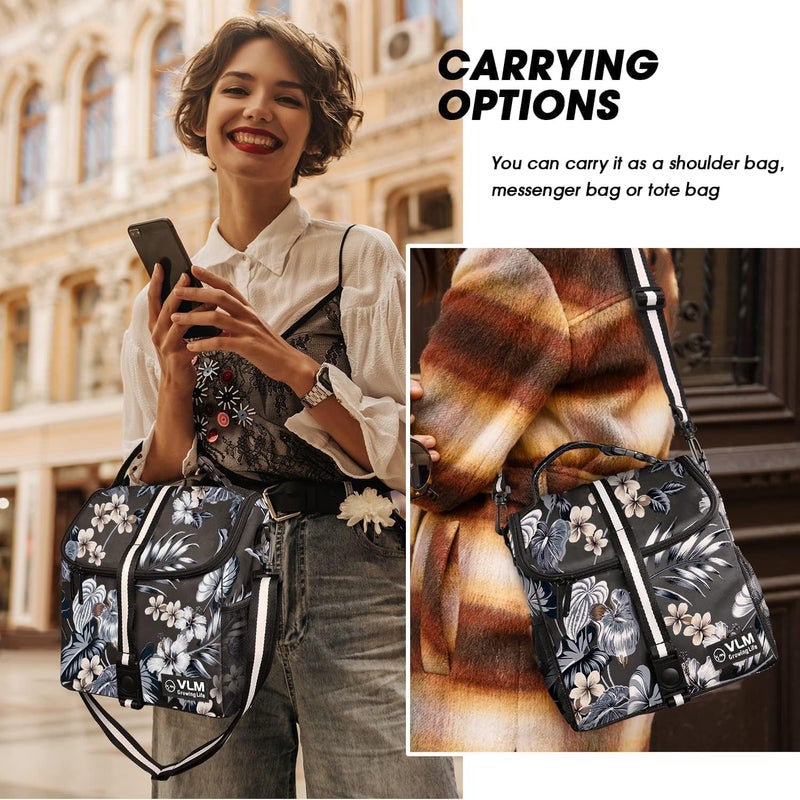 VLM Lunch Box for Women, Insulated Lunch Bag Women with Adjustable Shoulder Strap, Cute Lunch Tote Bag for Work,Picnic,Camping - Image 5