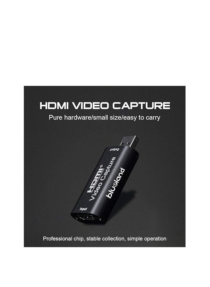 Generic - Blueland portable video capture card hdmi to usb 2.0 1080p video record via dslr camcorder action cam for game stream mobile live broadcast - Image 1