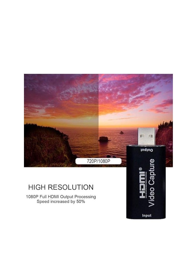 Generic - Blueland portable video capture card hdmi to usb 2.0 1080p video record via dslr camcorder action cam for game stream mobile live broadcast - Image 1