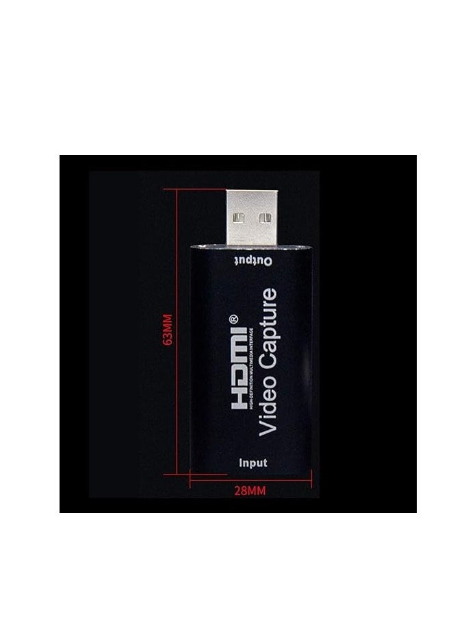 Generic - Blueland portable video capture card hdmi to usb 2.0 1080p video record via dslr camcorder action cam for game stream mobile live broadcast - Image 1