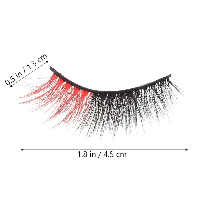 5 Pairs Colored Hair Fake Eyelashes Natural 3d Half Eye Lashes for Women Cosmetic Use with Lash Extensions - Image 2