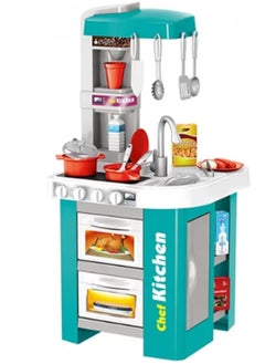 MUMS PLANET 49 Piece Large Plastic Kitchen Playset by Mums Planet | Light and Musical Kitchen Playset for Kids with Sound and Accessories for Ages 1-18 - Kitchen Toys - Pretend Play - Kids Toys  - Image 2