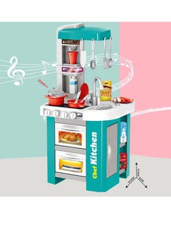 MUMS PLANET 49 Piece Large Plastic Kitchen Playset by Mums Planet | Light and Musical Kitchen Playset for Kids with Sound and Accessories for Ages 1-18 - Kitchen Toys - Pretend Play - Kids Toys  - Image 3