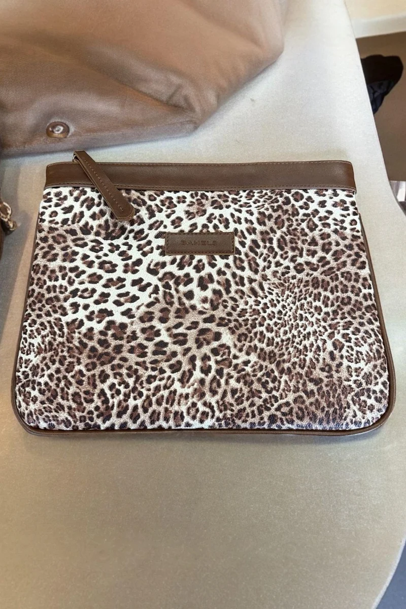 Bahels Brown Leopard Special Design Women's Portfolio & Clutch Bag
