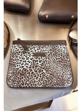 Bahels Brown Leopard Special Design Women's Portfolio & Clutch Bag  - Image 1