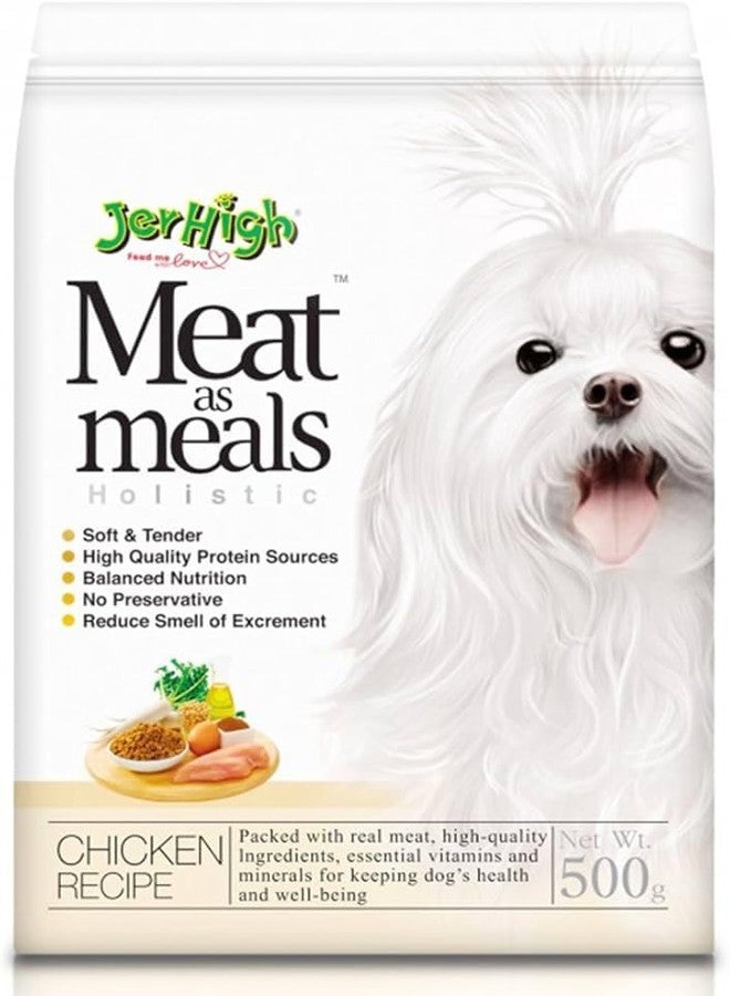 JerHigh Meat As Meal Chicken Recipe Dog Treat with Real Chicken Meat 500g, (Pack of 1) Sold by DogsNCats