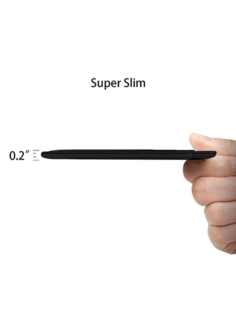 CONTACTS Genuine Leather Slim Wallet RFID Blocking Skinny Minimal Thin Front Pocket Wallet Sleeve Card Holder for Men 7 Card Slots 1 ID Window  - Image 4
