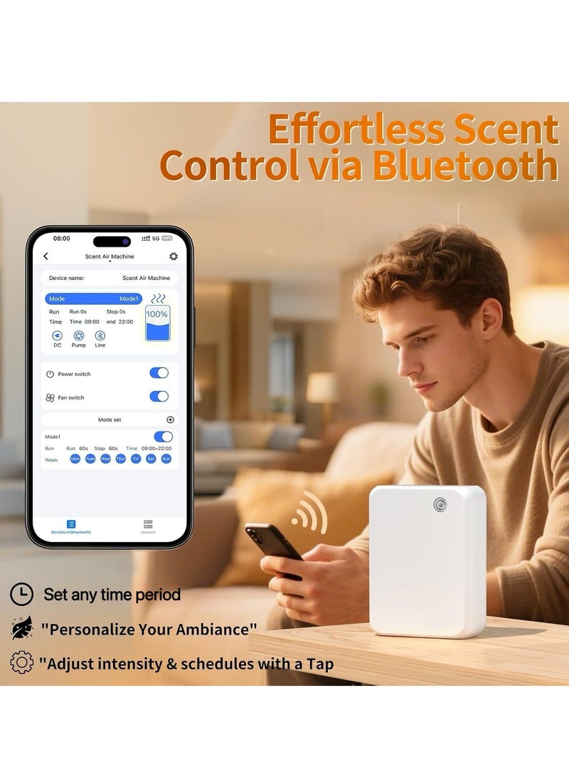 Essential Oil Diffusers Smart Scent Air Machine Scent Diffuser with160ml Oil Aromatherapy Machine Bluetooth Automatic Incense Sprayer for Home, Office, Spa - Image 4