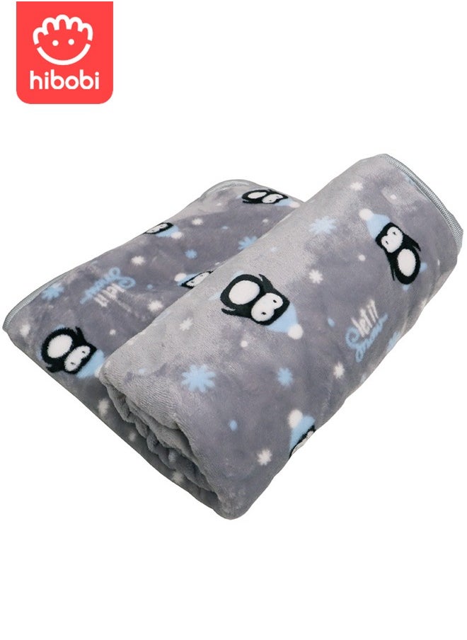hibobi Printed Soft Flannel Blanket Microfiber Super Soft Warm Plush Cozy Lightweight Baby Blanket 70*100cm 