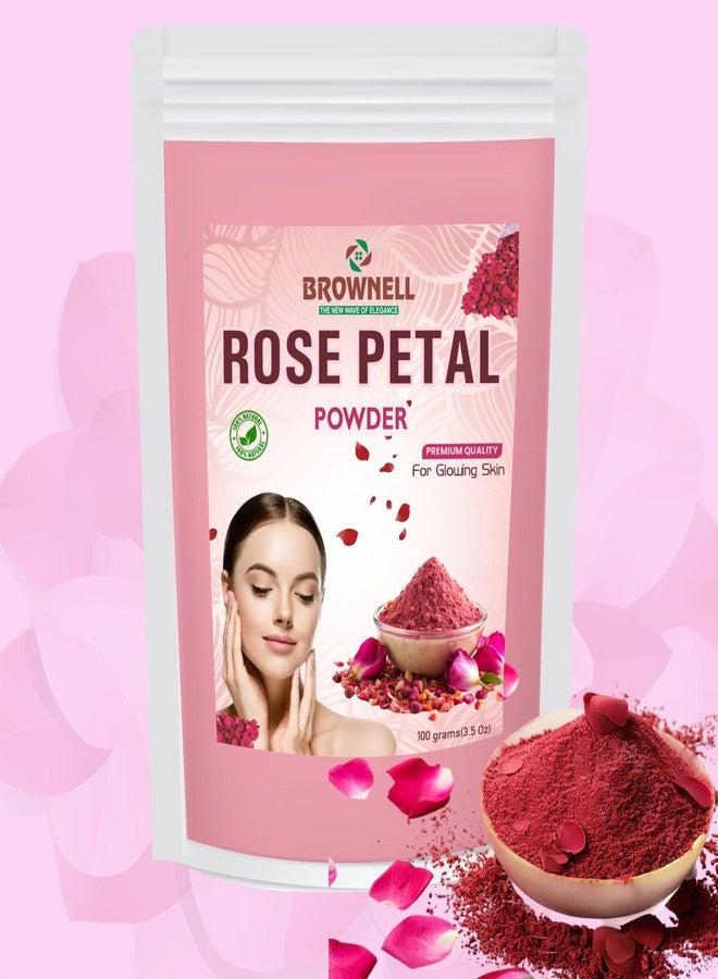 Brownell Organic Rose Petal Powder for Face 100% Pure & Natural 100g Rose Indica for Brightening Complexion Tightens Pores Rose Powder for Skin Care Face Mask or Pack - Image 2