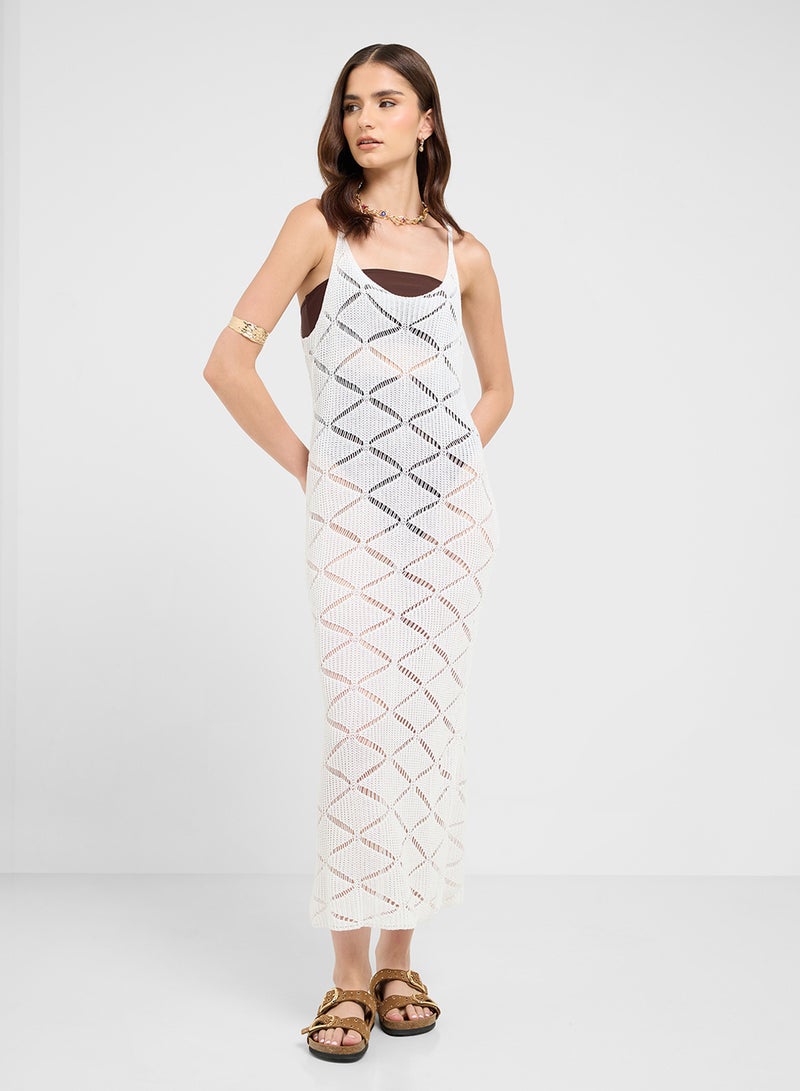 جينجر فستان كروشيه بحمالات - Image 4