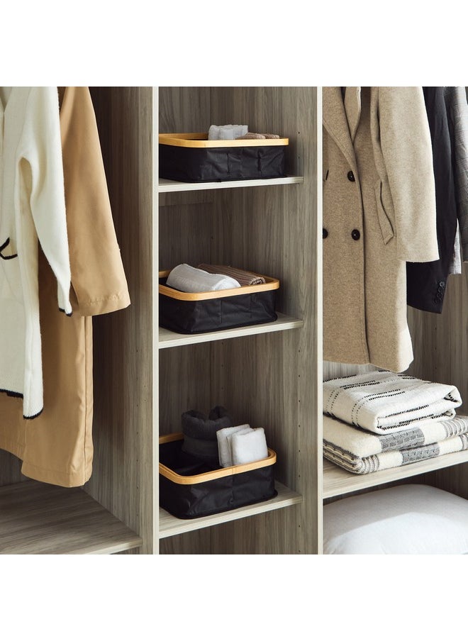 Home Box Oxford 3-Compartment Fabric Wardrobe Organiser 30.5 x 9.5 x 30.5 cm  - Image 4