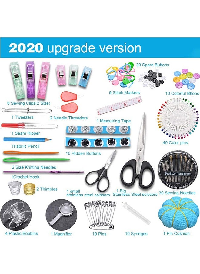LENND Large Sewing Kit, 206 Pcs Premium Sewing Supplies, Anti-Scratch Durable 600D Oxford Fabric Sewing Kits for Adults, Sewing Kits Set Suitable for Traveller, Emergency, Beginner, Kids, Home and DIY  - Image 2