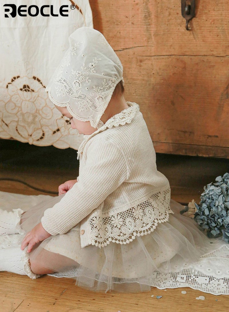 REOCLE Girl's Cardigan with Fall Winter Warmth and Soft Knit Design Toddler Sweater Coat with Button Front for Casual Outfits - Image 1