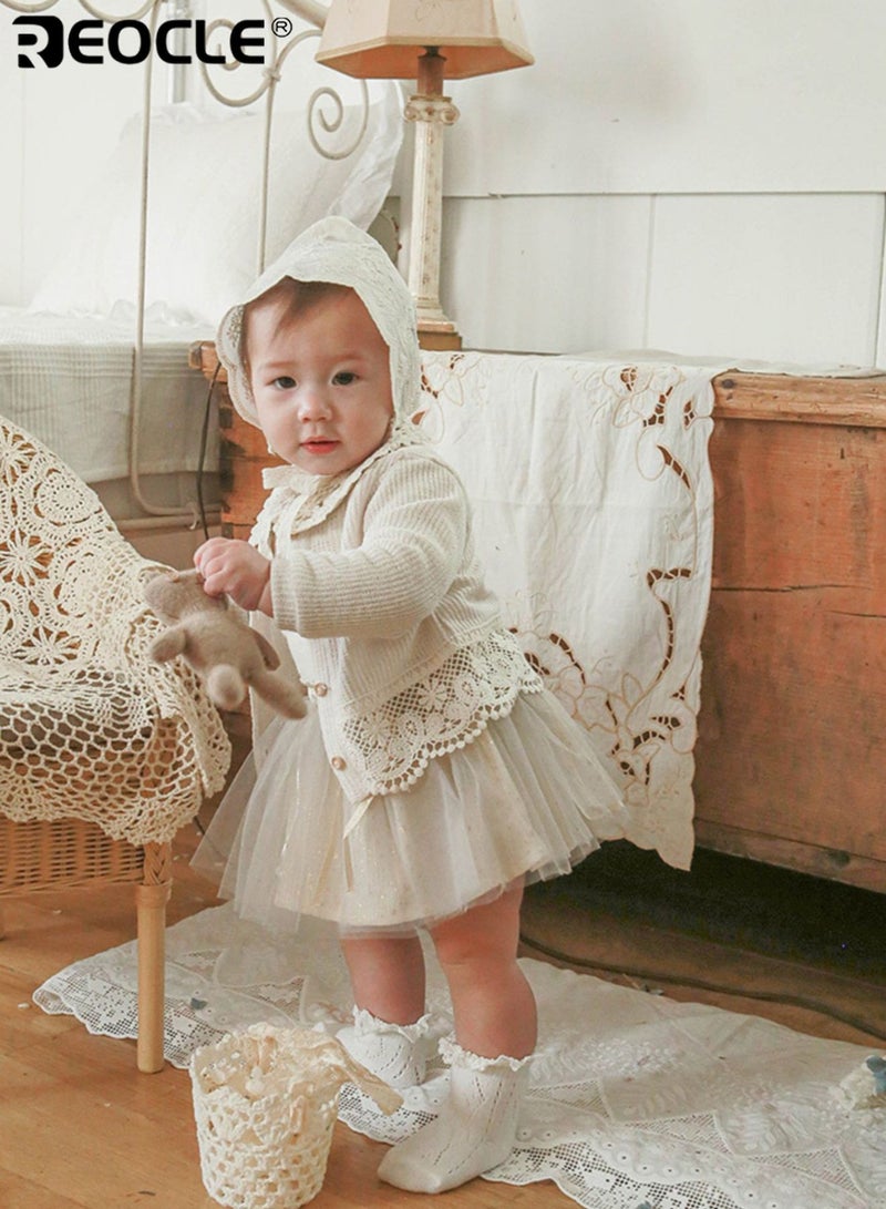 REOCLE Girl's Cardigan with Fall Winter Warmth and Soft Knit Design Toddler Sweater Coat with Button Front for Casual Outfits - Image 2