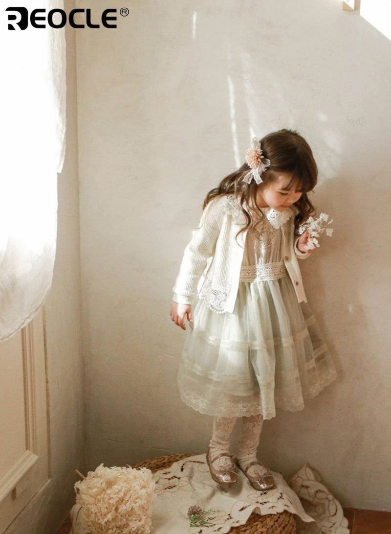 REOCLE Girl's Cardigan with Fall Winter Warmth and Soft Knit Design Toddler Sweater Coat with Button Front for Casual Outfits - Image 5