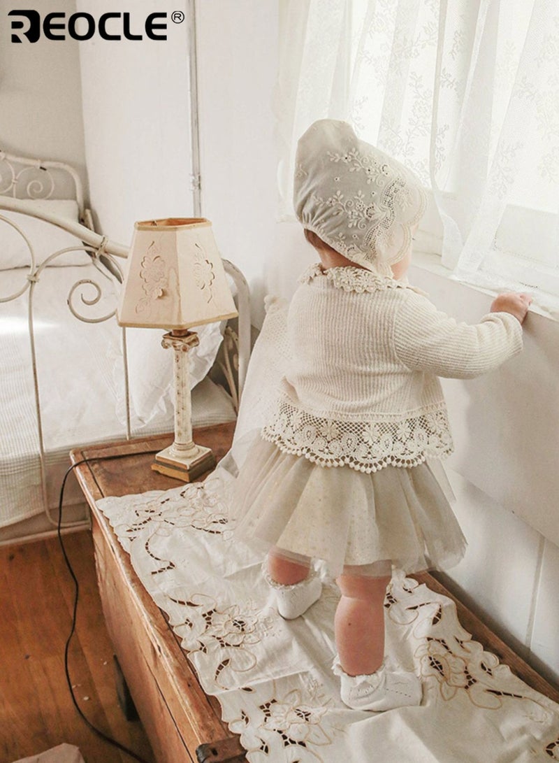 REOCLE Girl's Cardigan with Fall Winter Warmth and Soft Knit Design Toddler Sweater Coat with Button Front for Casual Outfits - Image 3