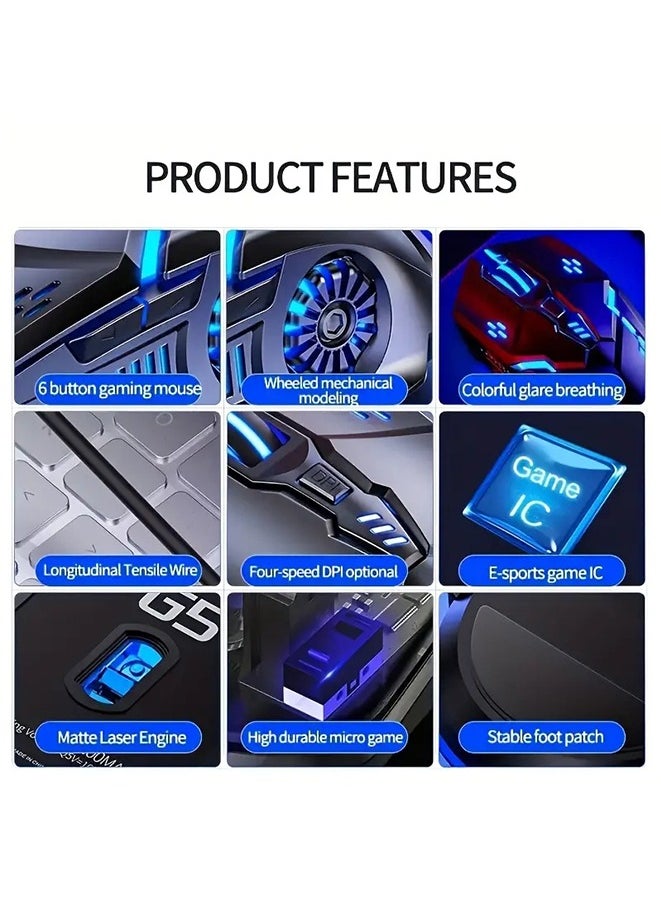 Generic Wired Gaming Mouse,Mechanical Optical Gamer Mice With 7 RGB Backlit Modes,Ergonomic Plug Play PC Laptop Mac USB Mice For Gaming Working  - Image 5