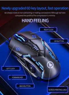 Generic Wired Gaming Mouse,Mechanical Optical Gamer Mice With 7 RGB Backlit Modes,Ergonomic Plug Play PC Laptop Mac USB Mice For Gaming Working  - Image 3