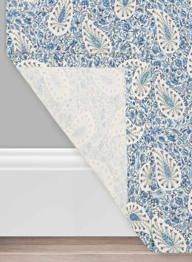 ويفرلي ستارة ويفرلي بيزلي فيرفين ذات لوحة واحدة مع جيب للعمود، توفر الخصوصية، مناسبة لغرفة المعيشة، مقاس 52 بوصة × 84 بوصة، لون أزرق جاي - Image 5