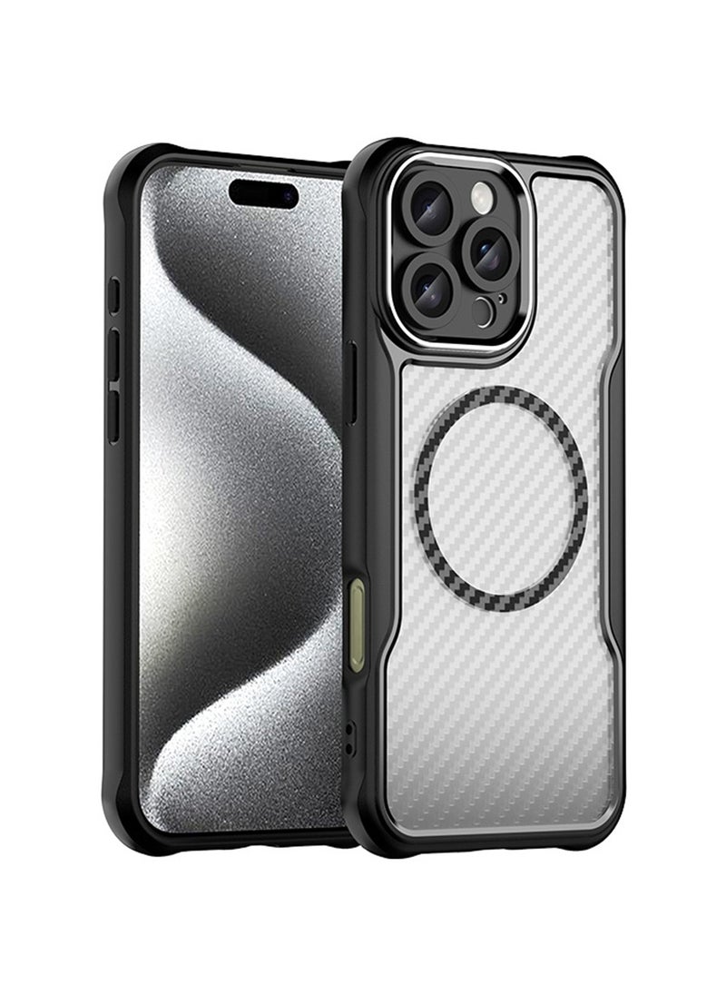 X-level for iPhone 16 Pro Max Case [Compatible with MagSafe] Matte Translucent Magnetic Phone Back Cover iPhone 16 Pro Max Slim Thin Shockproof Women Men Protective Cover foriPhone 16 Pro Max 6.9", (Clear Black)  - Image 1