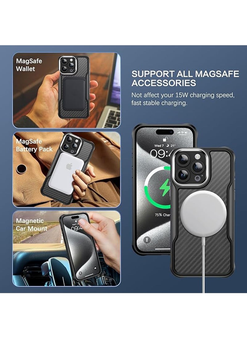 X-level for iPhone 16 Pro Max Case [Compatible with MagSafe] Matte Translucent Magnetic Phone Back Cover iPhone 16 Pro Max Slim Thin Shockproof Women Men Protective Cover foriPhone 16 Pro Max 6.9", (Clear Black)  - Image 2