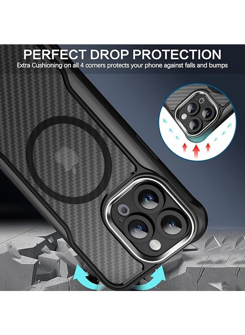 X-level for iPhone 16 Pro Max Case [Compatible with MagSafe] Matte Translucent Magnetic Phone Back Cover iPhone 16 Pro Max Slim Thin Shockproof Women Men Protective Cover foriPhone 16 Pro Max 6.9", (Clear Black)  - Image 4