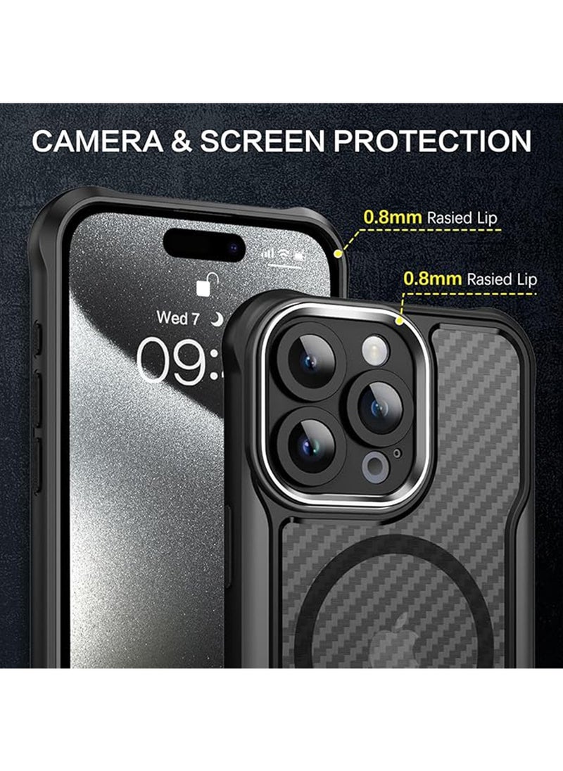 X-level for iPhone 16 Pro Max Case [Compatible with MagSafe] Matte Translucent Magnetic Phone Back Cover iPhone 16 Pro Max Slim Thin Shockproof Women Men Protective Cover foriPhone 16 Pro Max 6.9", (Clear Black)  - Image 5