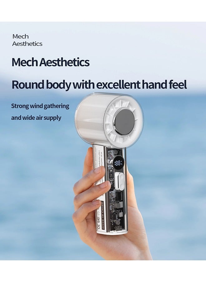 Luttec Ice Sense Semiconductor Handheld Fan, Long Life 4000mAh Portable Mini Fan 100 Speed Stepless Variable Speed Strong Wind Efficient Rapid Cooling, Cooling Compressor Mini Fan Type-C Quick Charge Home Office Outdoor Cooling Magic Tool - Image 3
