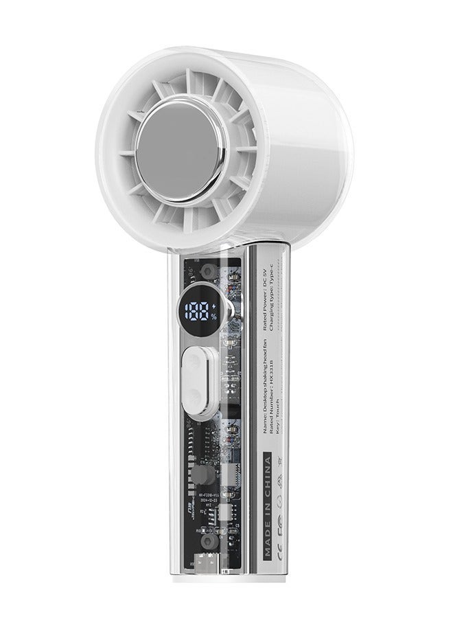Luttec Ice Sense Semiconductor Handheld Fan, Long Life 4000mAh Portable Mini Fan 100 Speed Stepless Variable Speed Strong Wind Efficient Rapid Cooling, Cooling Compressor Mini Fan Type-C Quick Charge Home Office Outdoor Cooling Magic Tool - Image 1