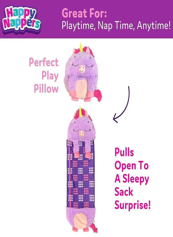 Happy Nappers 2-in-1 Pillow & Sleepy Sack Zara Unicorn 54x20 Medium - Image 4