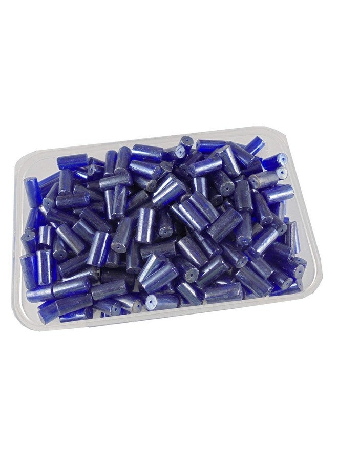 إيشوبي خرز زجاجي أزرق لامع على شكل أنبوب 200 جرام، مقاس 12 × 5 مم، من إيشوبي، مجموعة صنع المجوهرات، مواد فنية وحرفية، مواد صنع القلائد والأساور والأقراط، مجموعة اصنعها بنفسك (19) - Image 1