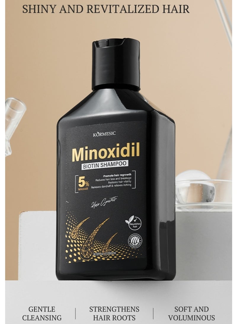 كيرميسيك شامبو مينوكسيديل بيوتين ٢٦٠ مل + بلسم ٢٦٠ مل، مجموعة مضادة لتساقط الشعر، نموه، تقوية وإصلاحه - Image 2