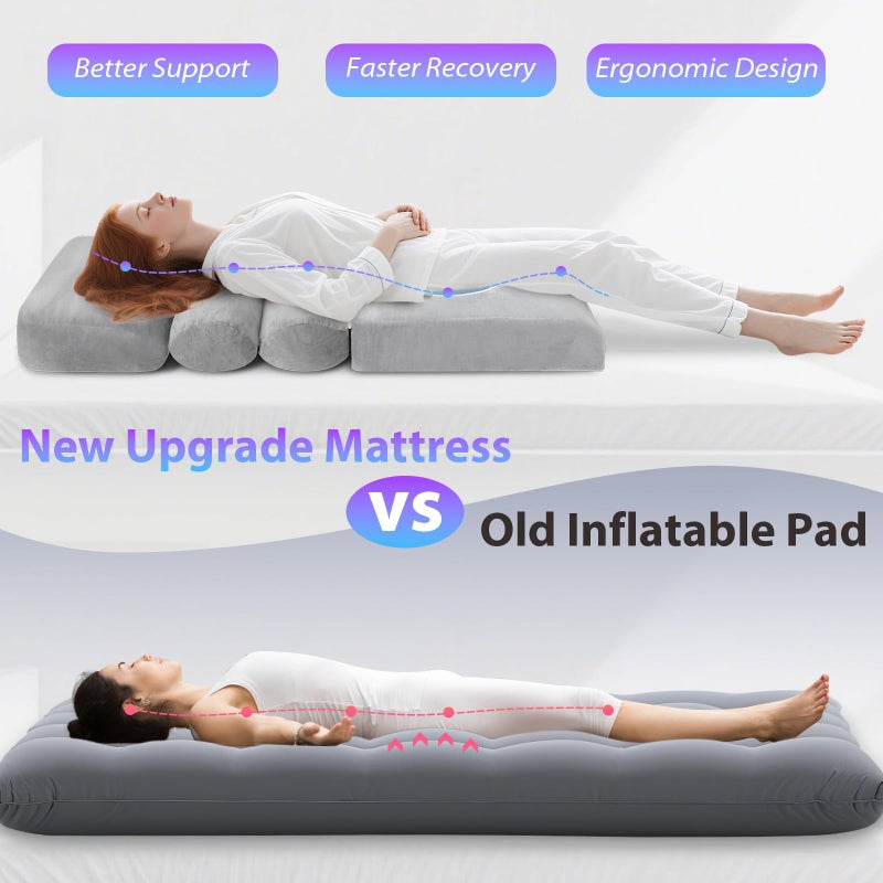 HOMCA BBL Bed After Surgery for Sleeping, Ergonomic BBL Pillow After Surgery with Hole, High Density Foam Brazilian Butt Lift Recovery Pillow with Removable Cover, BBL Recovery Must Haves(67x22x6.3in) - Image 5