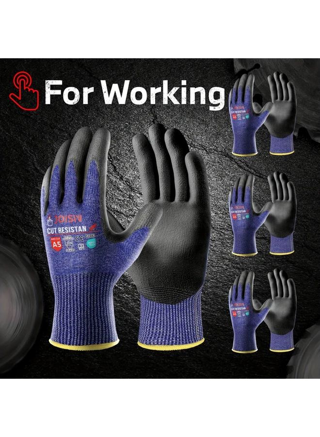 Cut Resistant Work Gloves 8 Yards Non Slip Breathable Touchscreen For Woodworking Glass Cutting - Image 2