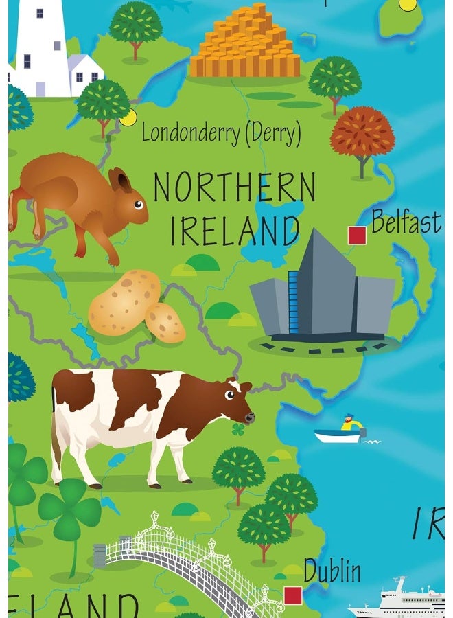 Collins Children’s Wall Map of the United Kingdom and Ireland - Image 5