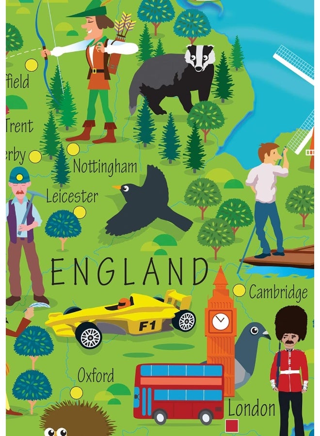 Collins Children’s Wall Map of the United Kingdom and Ireland - Image 3