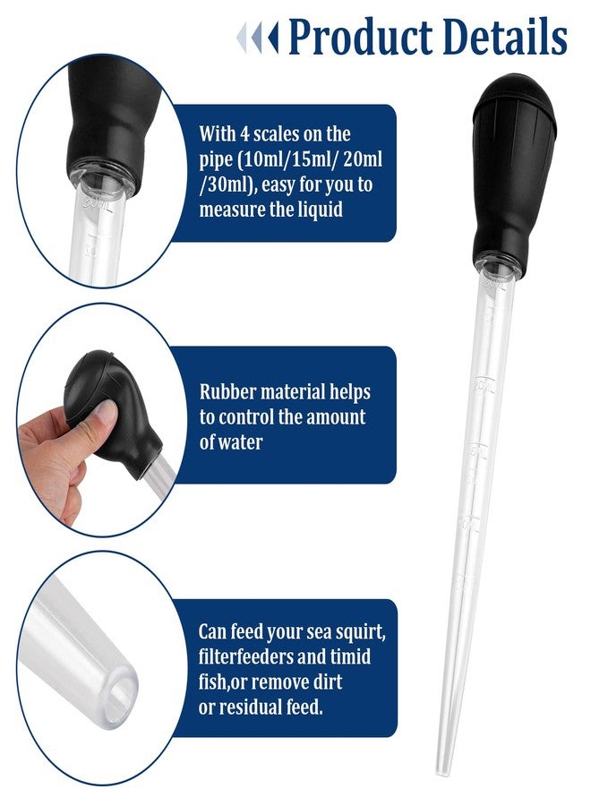 salbsever Fish Tank Cleaning Waste Remover, 30ml Dropper Pipette for Aquarium Cleaning Tools, Manual Fish Tank Cleaner Water Changer, Black Fish Tank Rock Cleaner Tools, Mini Aquarium Gravel Cleaning Straw - Image 3