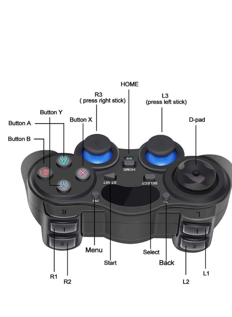 SYOSI - USB Wireless Gaming Controller Gamepad, PC Game for PC,for PC/Laptop Computer(Windows XP/7/8/10) & PS3 & Android & Steam - [Black] - Image 1