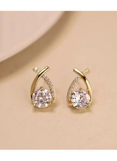 Home Clearance Sale Elegant Korean Crystal Earrings, Vintage & Elegant Style, Zinc Alloy with Stainless Steel Post, Women's Fashion Dangle Earrings for Daily & Party Wear, All-Season Accessory  - Image 1