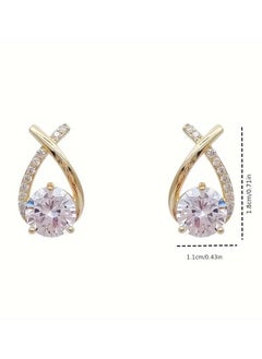 Home Clearance Sale Elegant Korean Crystal Earrings, Vintage & Elegant Style, Zinc Alloy with Stainless Steel Post, Women's Fashion Dangle Earrings for Daily & Party Wear, All-Season Accessory  - Image 5