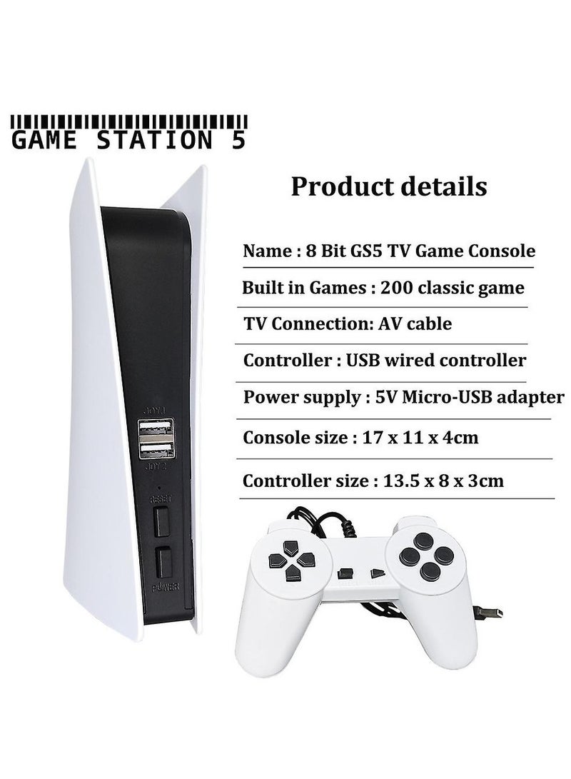 GS Game Console GS5 8 Bit USB Handheld Game Player 200 Classic Games AV Output/US - Image 4