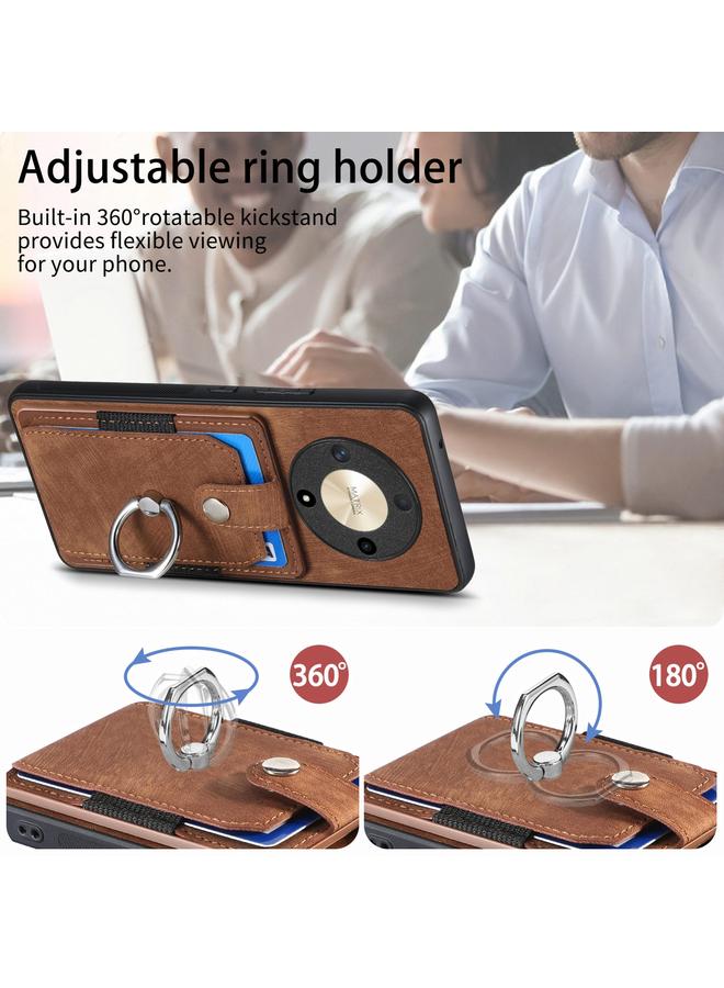 اس-توب جراب هاتف بتصميم محفظة وبطاقة بتصميم كلاسيكي لهاتف Honor X9b - Image 5