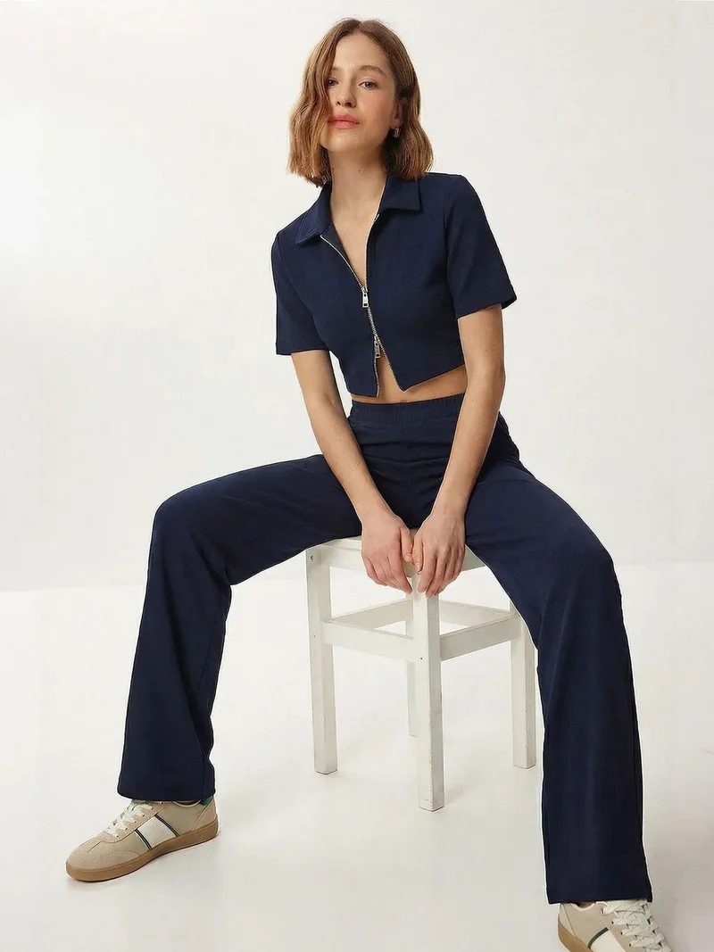 السعادة في إسطنبول ISTANBUL High Waist Wide Leg Pants & Jacket Co-ord Set