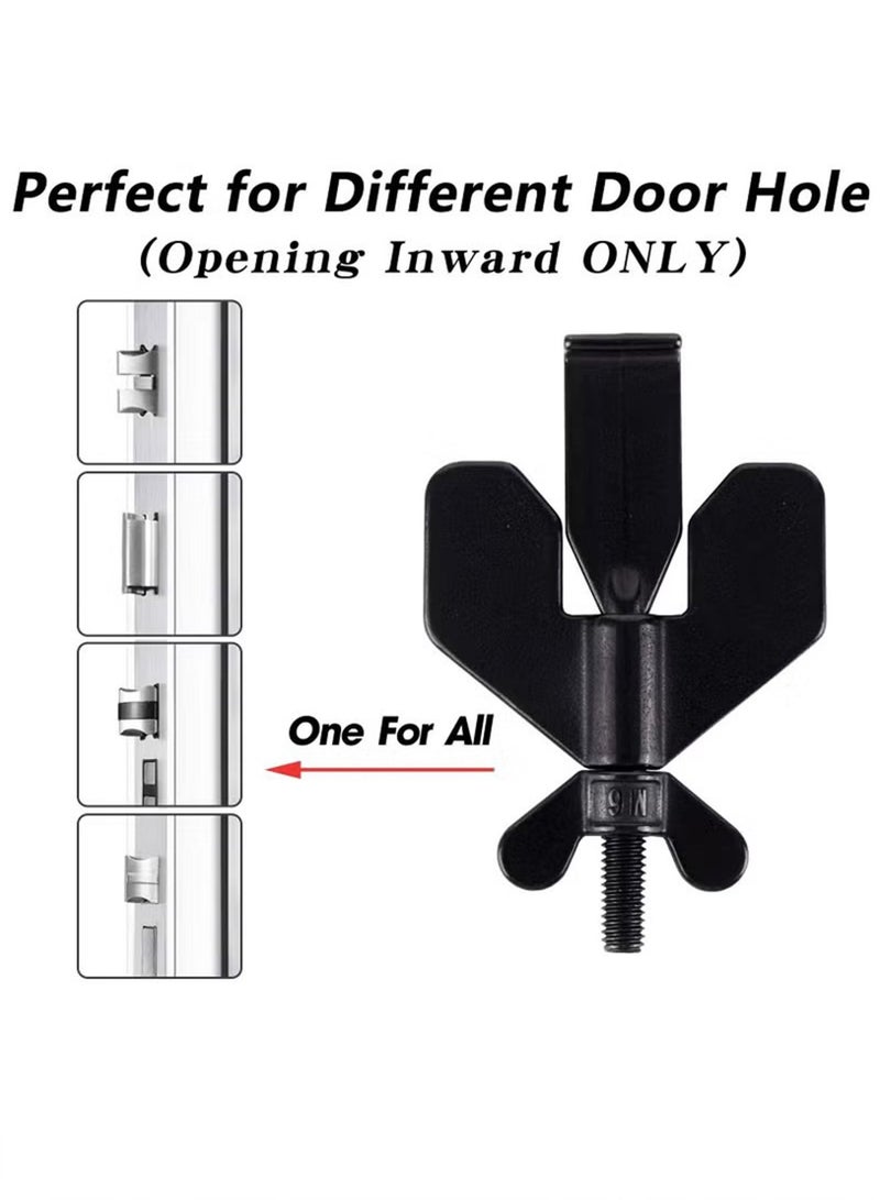 1 Pack Portable Door Lock Home Security Door Locker Travel Lockdown Locks for Additional Safety and Privacy Security Devices for Traveling Hotel Home Apartment College Black - Image 5