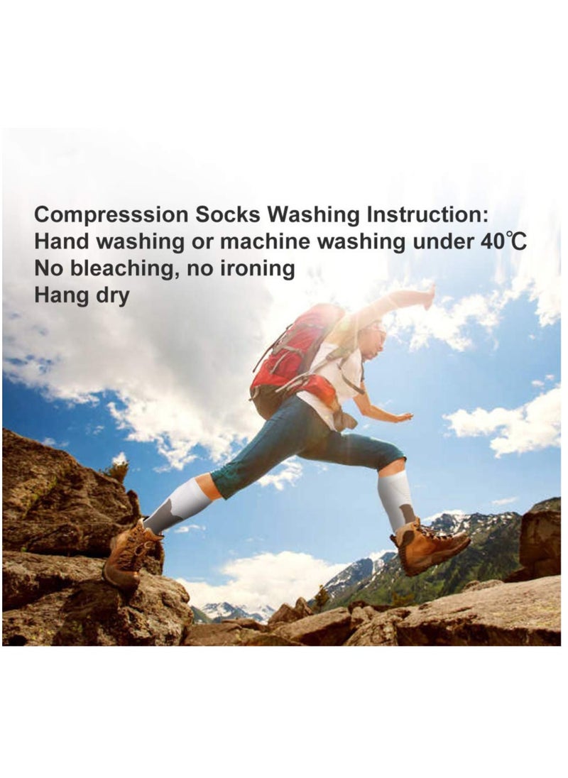 Generic - Men's Compression Socks for Circulation 20-30 mmHg - Medical Compression Stockings for Women & Nursing (3 Pairs) - Image 1